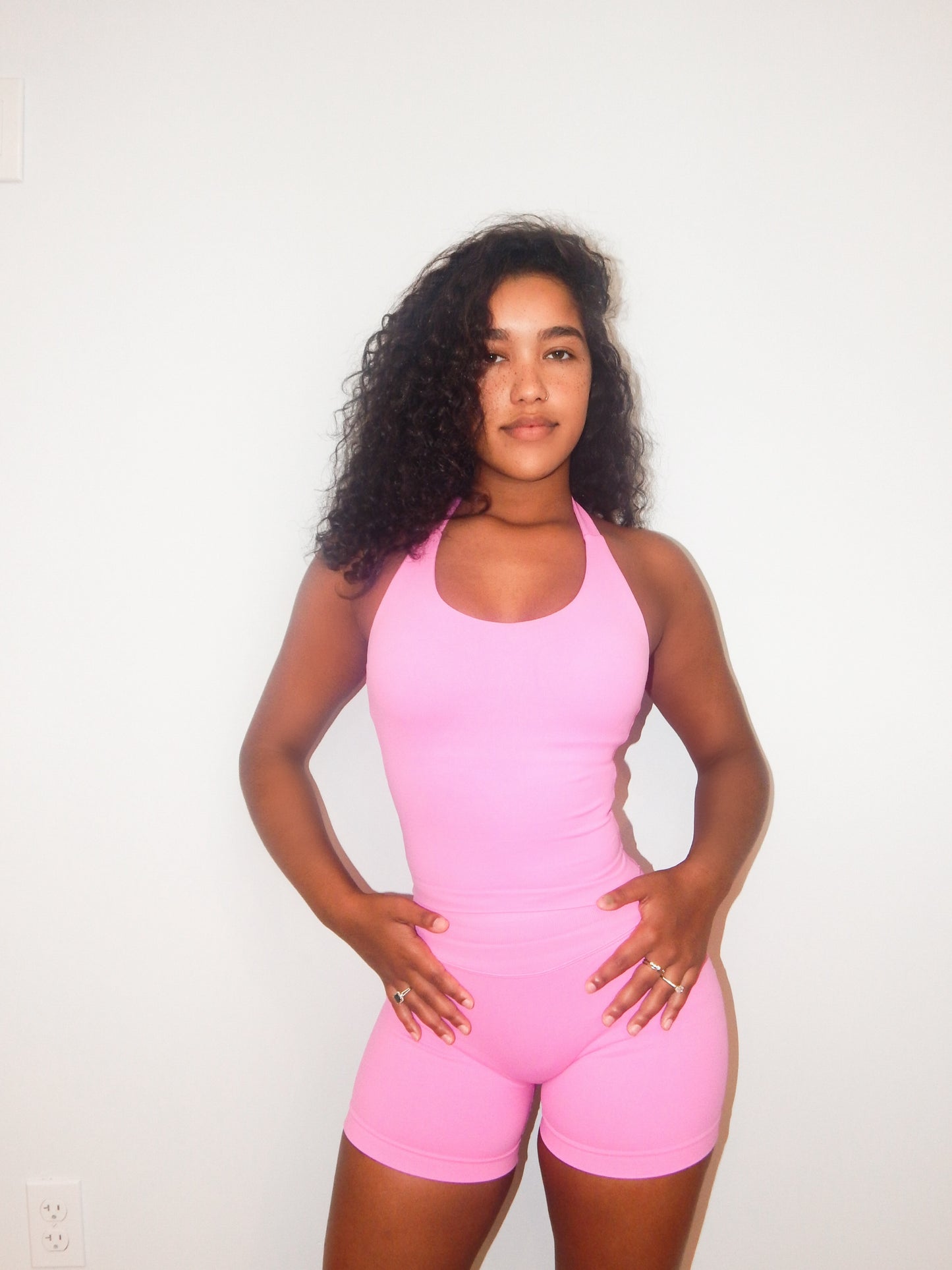 Butter pink halter top