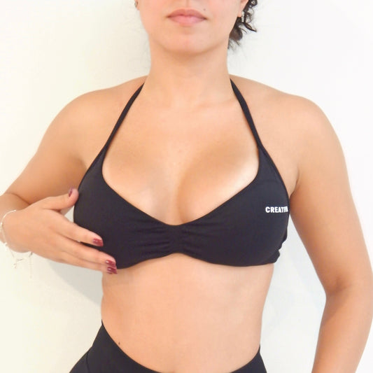 Halter Neck Black Top