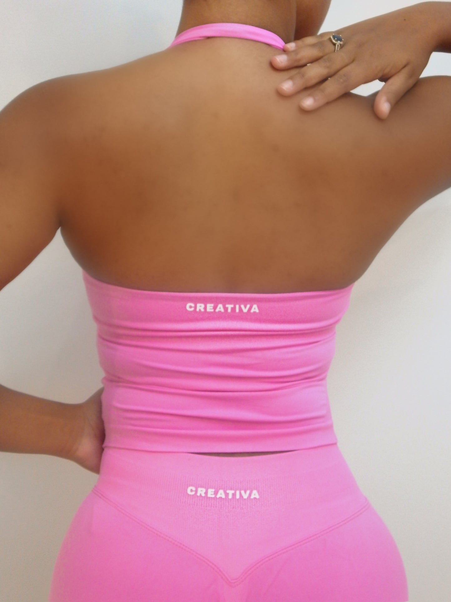 Butter pink halter top