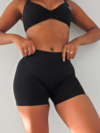 Sculpt Booty Scrunch Shorts Black