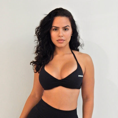 Halter Neck Black Top